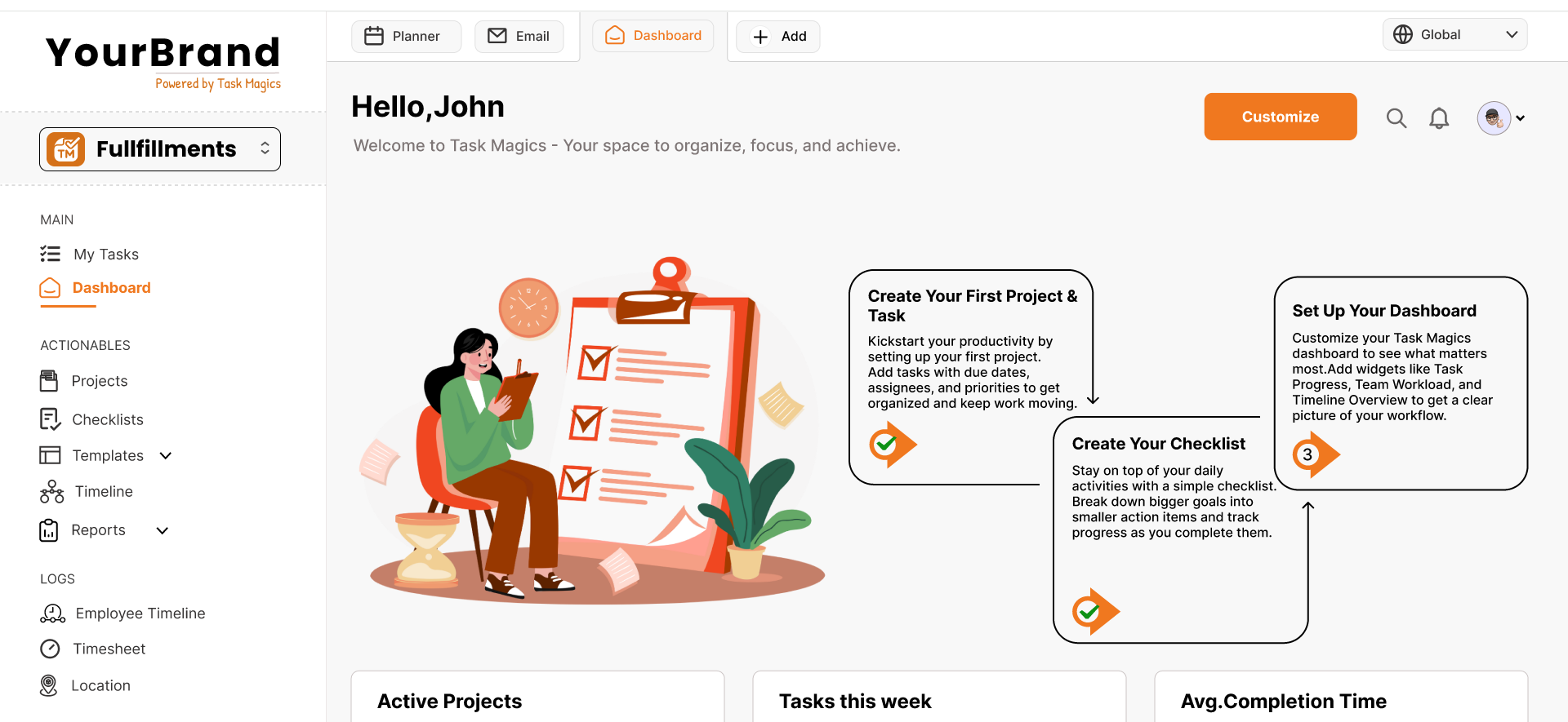 TaskMagics Dashboard